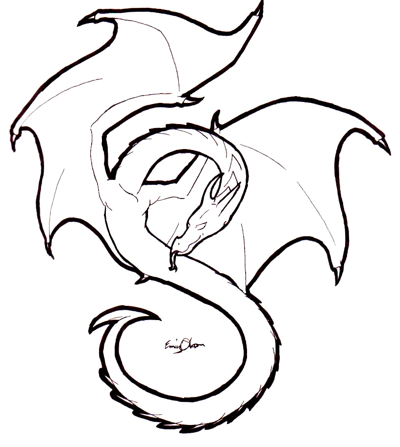 Dragon Lineart 2