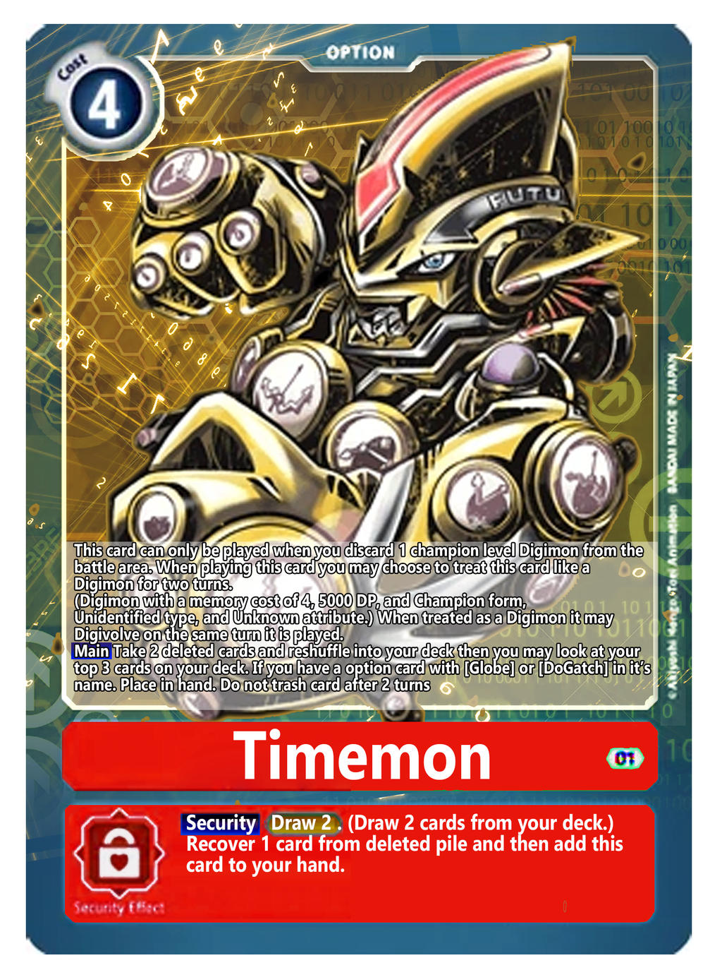 Timemon Timemon v2 Digimon TCG (Updated Appmon in Card) by Hero-Jaxx on DeviantArt