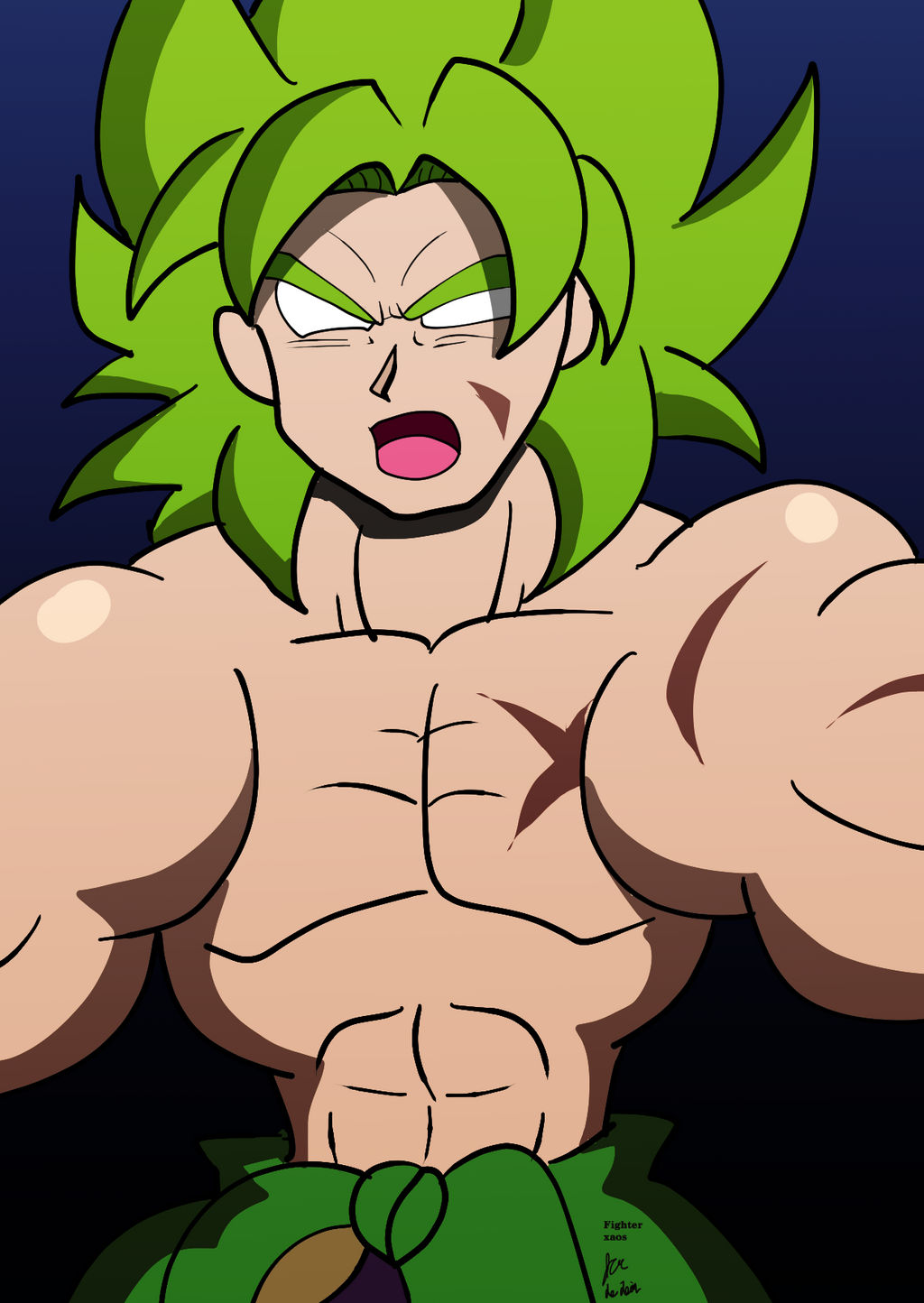 Legendary Super Saiyan Broly by fighterxaos