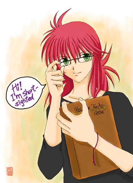 Kurama with glasses