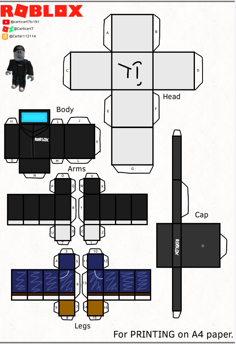 Official ROBLOX Papercraft by Carticart7 on DeviantArt