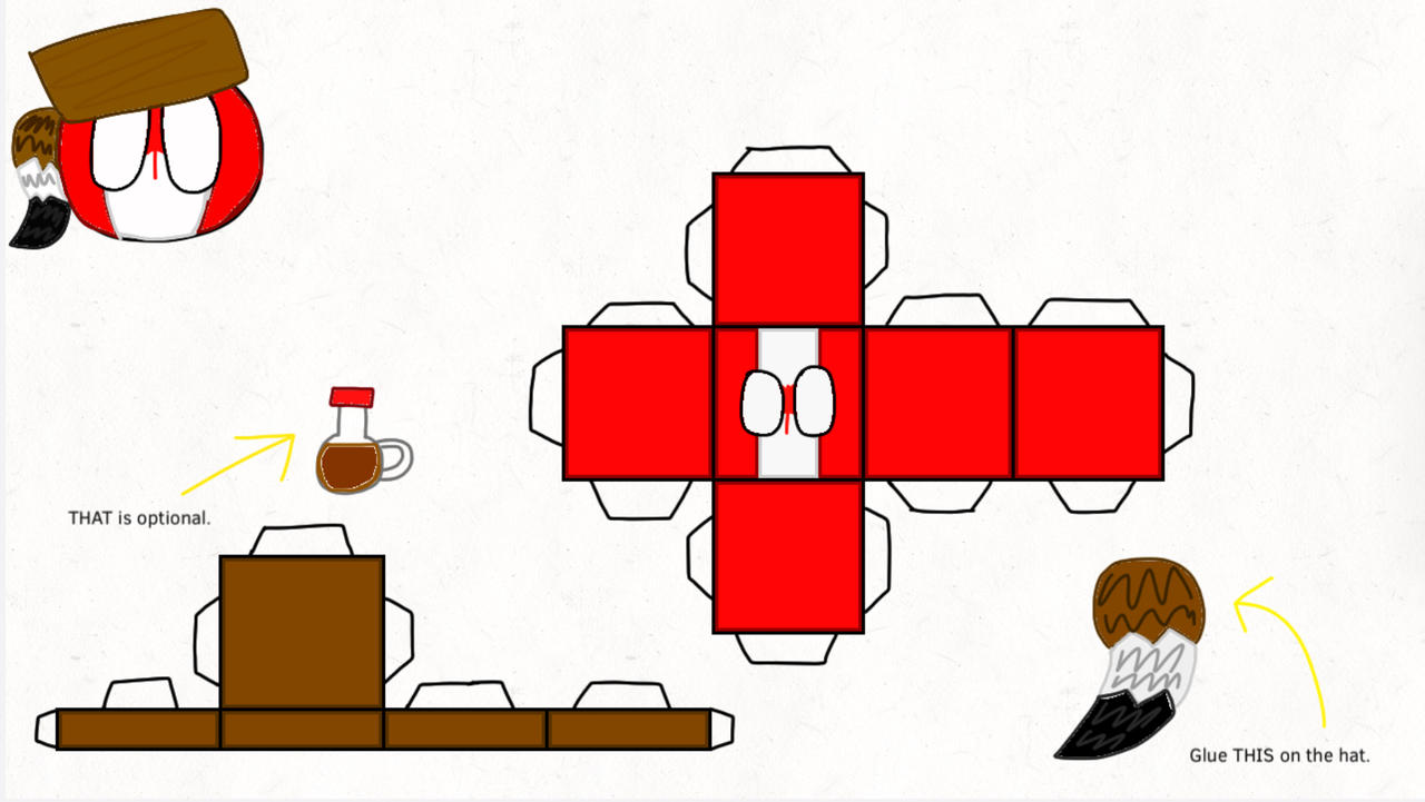 Countryballs Paper Tutorial Countryballs Canada Papercraft by Carticart7 on DeviantArt
