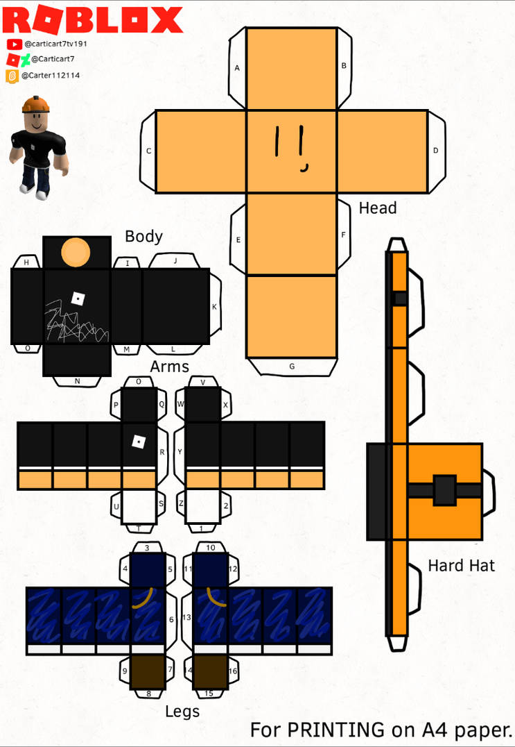 ROBLOX Builderman Papercraft by Carticart7 on DeviantArt