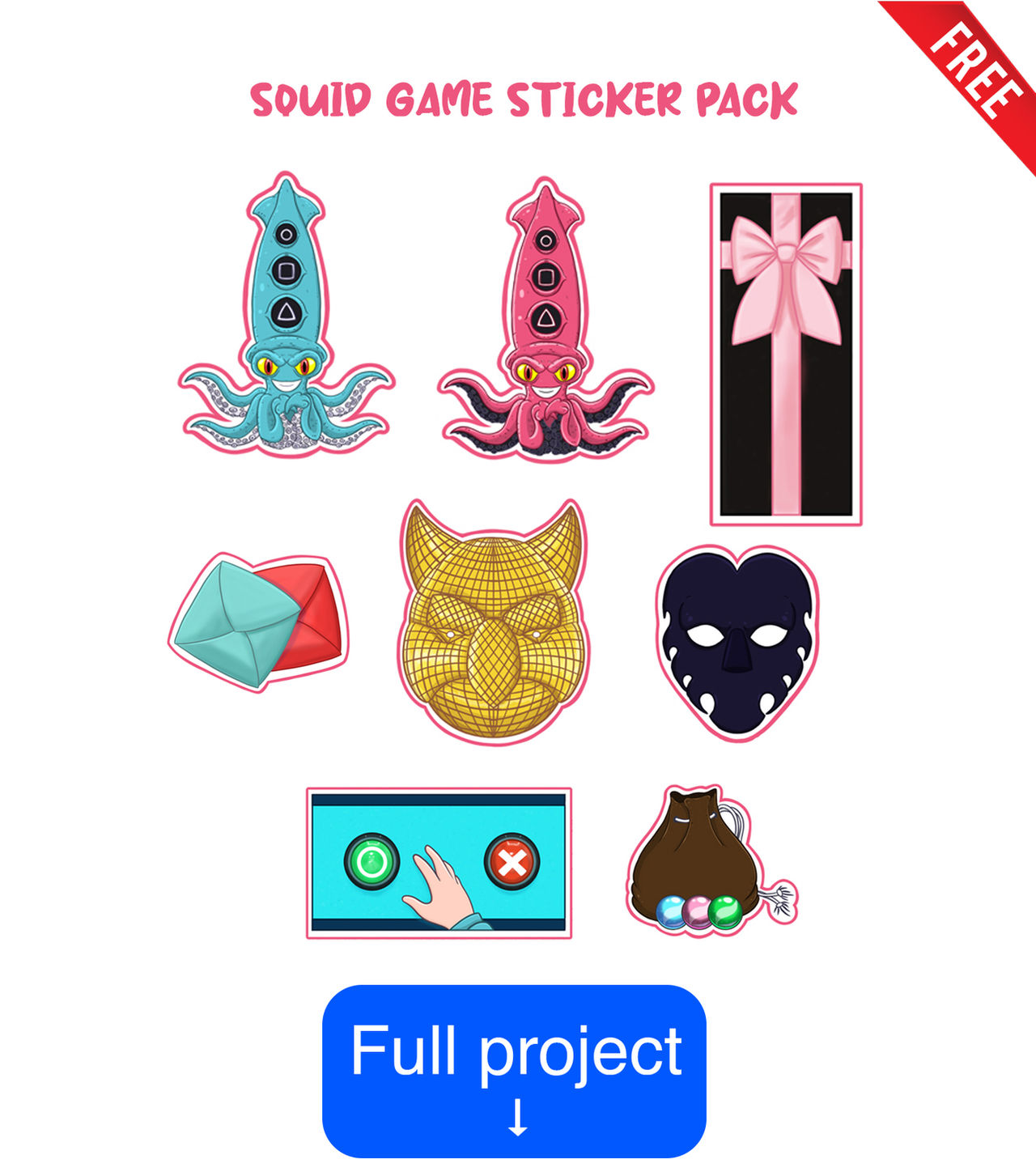 Squid Game Sticker Pack- Free Download-2 by HalitBArt on DeviantArt