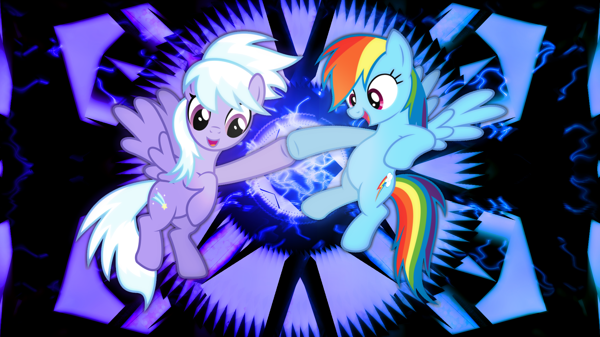 Cloud Chaser and Rainbow Dash Brohoof Wallpaper