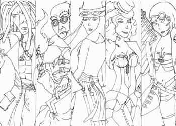 Arcanist Bookmarks Uncoloured