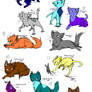 ( some are  FREE )1 point adoptable worrior cats!