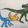 Dinovember Day 30-T.rex vs Triceratops