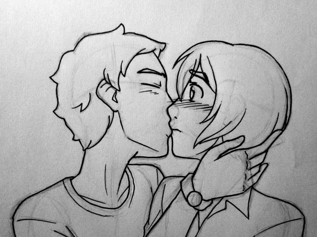 Couple kissing drawing Couple kissing drawing