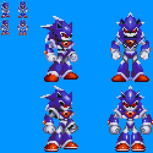 Mecha Sonic sprites by Viteoz on DeviantArt