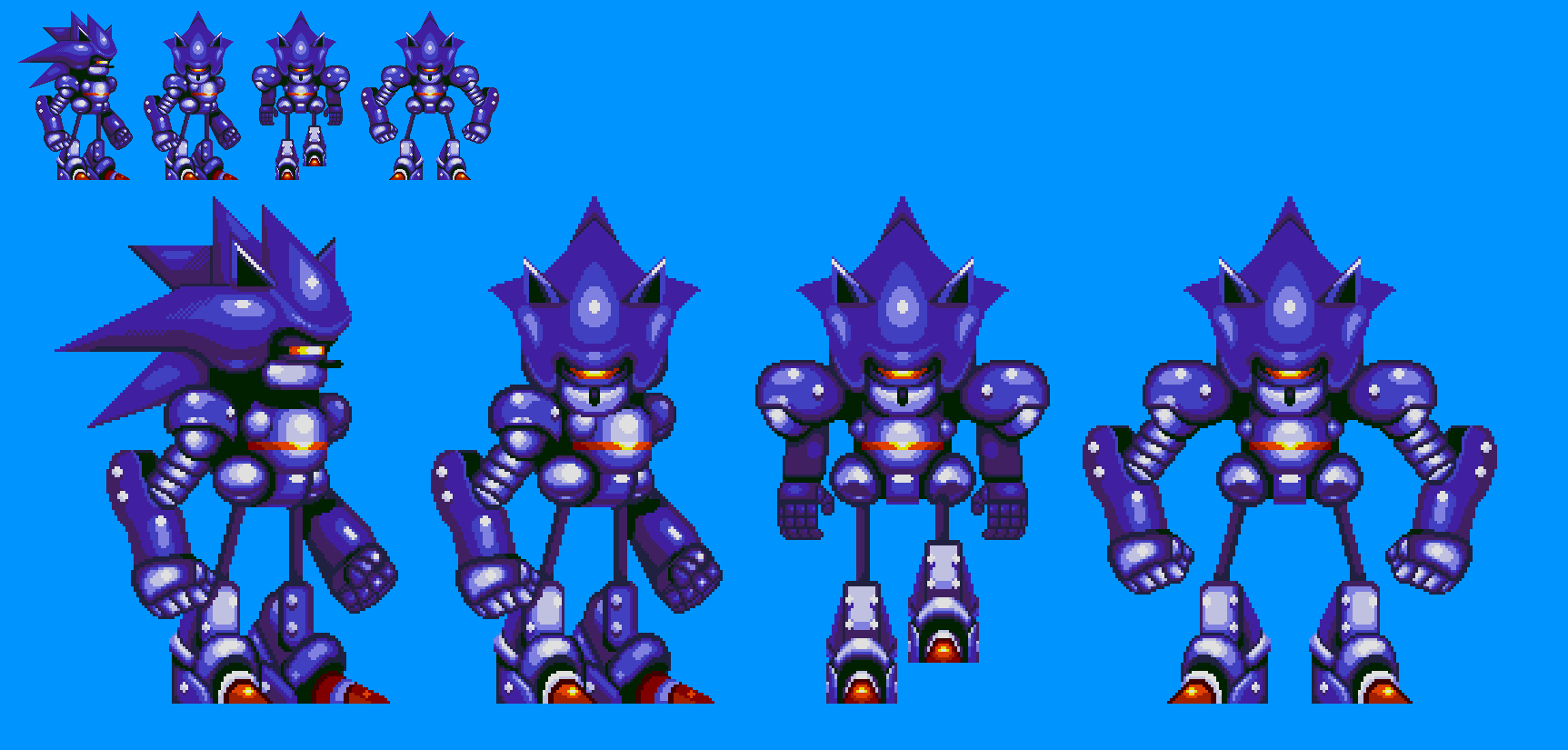 Mecha Sonic Sprite Sheet by TheKnucklesMainG4 on DeviantArt