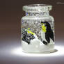 Penguin Couple - miniature sculpture