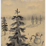 Greeting Card - Winter Holidays - Watercolor