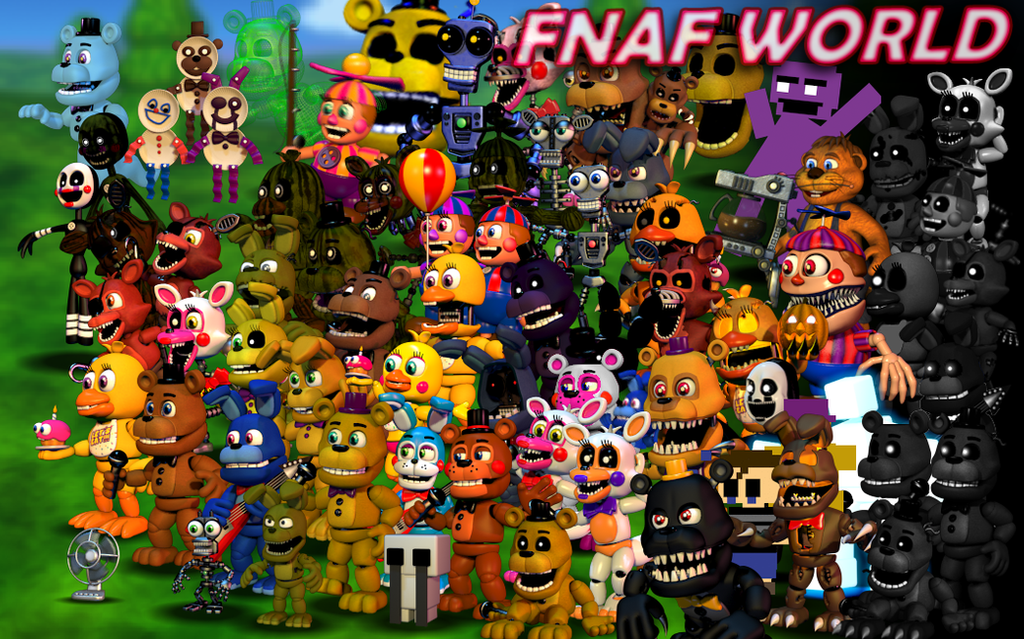 How to unlock all characters in fnaf world update 2 hacks.