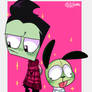 Zim and Gir with sweaters (Invader zim)