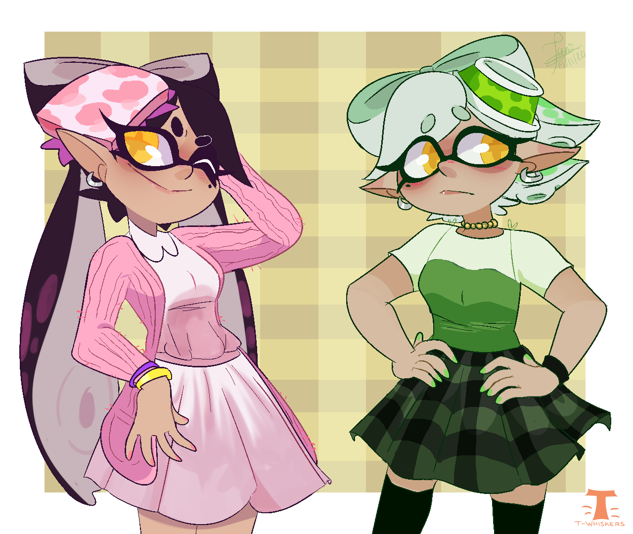 Casual Callie and Marie (splatoon) by T-Whiskers on DeviantArt