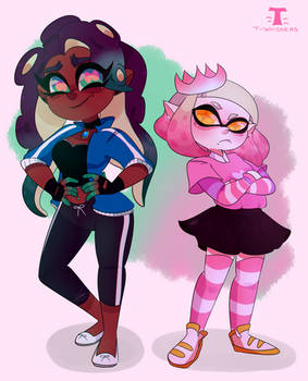 Casual Pearl and Marina (splatoon)