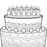 Birthday Cake coloring page (SuperColoring)