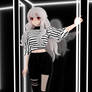 [MMD] Black and White stripes shirt