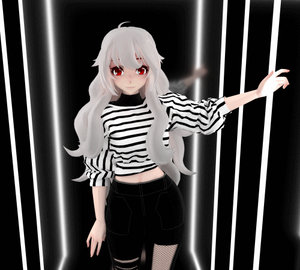 [MMD DL]Loose Shirt with Tight Zipper Neck
