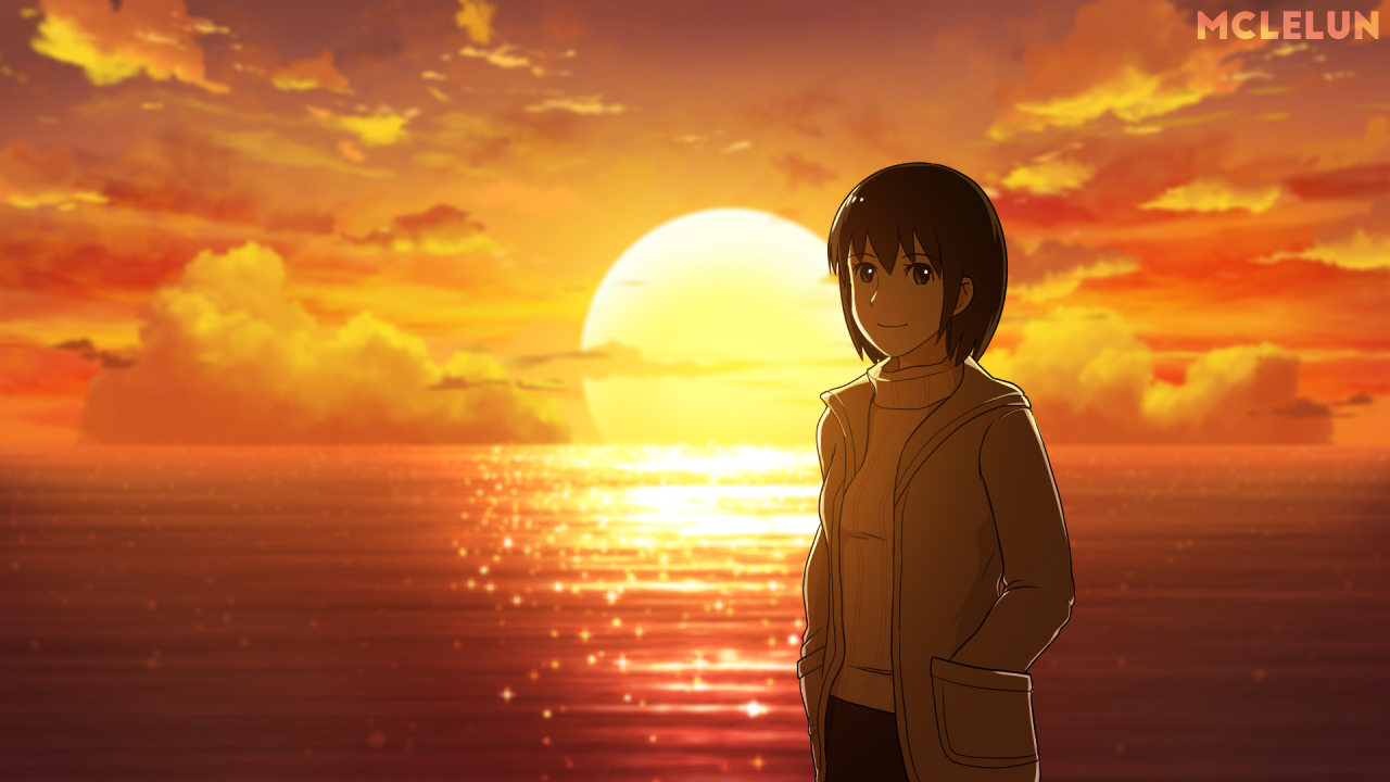 Anime sunset