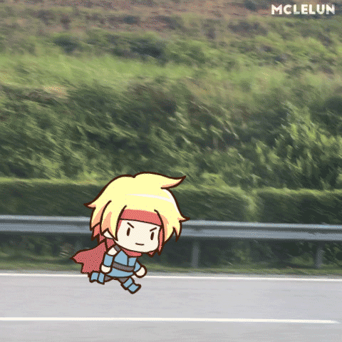 Little Guy Running Next To Your Car by mclelun
