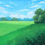 Quick landscape painting