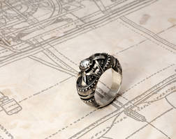 Steampunk ring Regrediendum