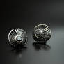 Steampunk industrial stud earrings Bucinum