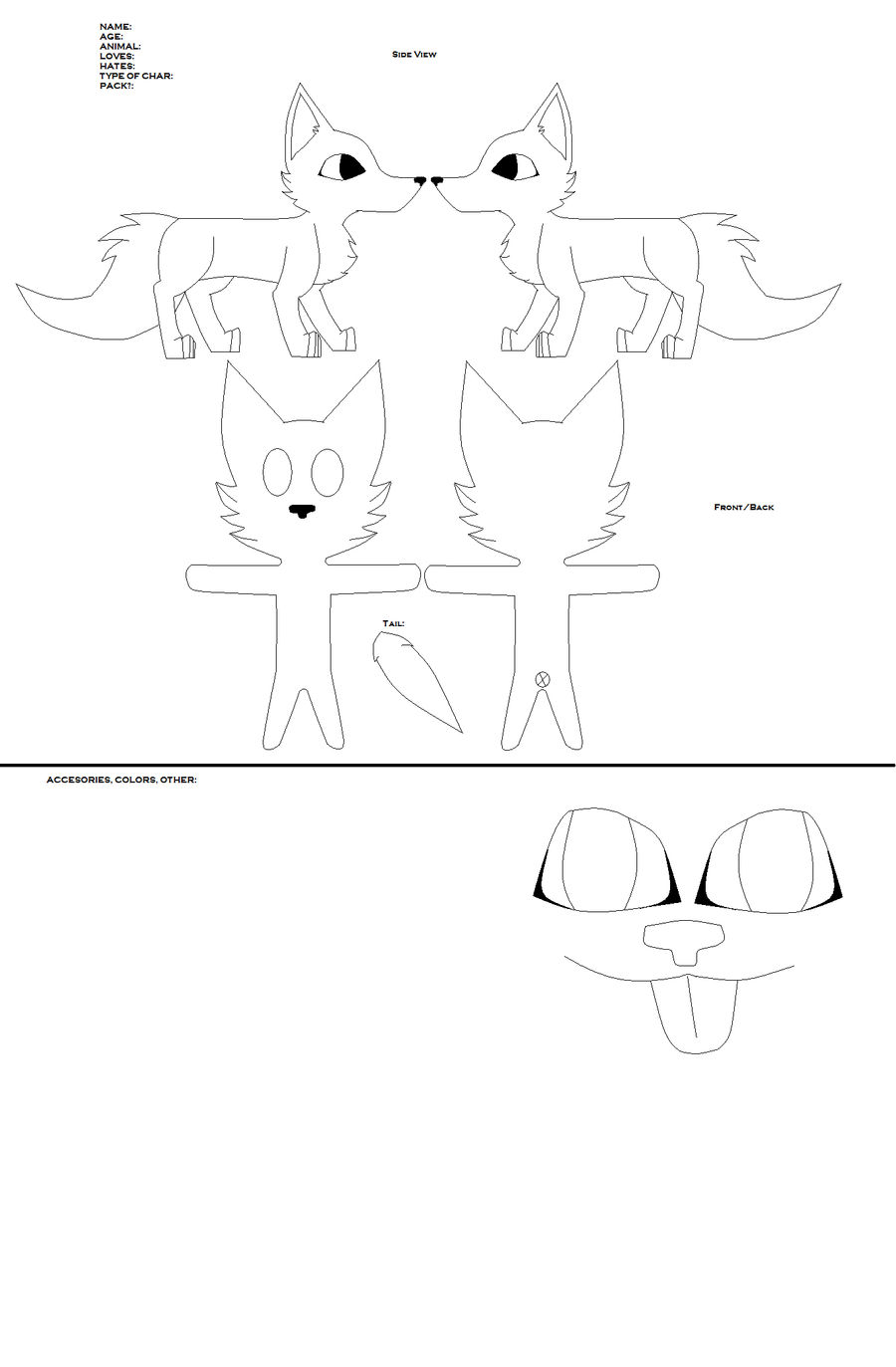 Wolf Ref Base by BloodyRainbowSyringe on DeviantArt