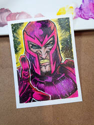 Magneto (Mixmedia Painting)