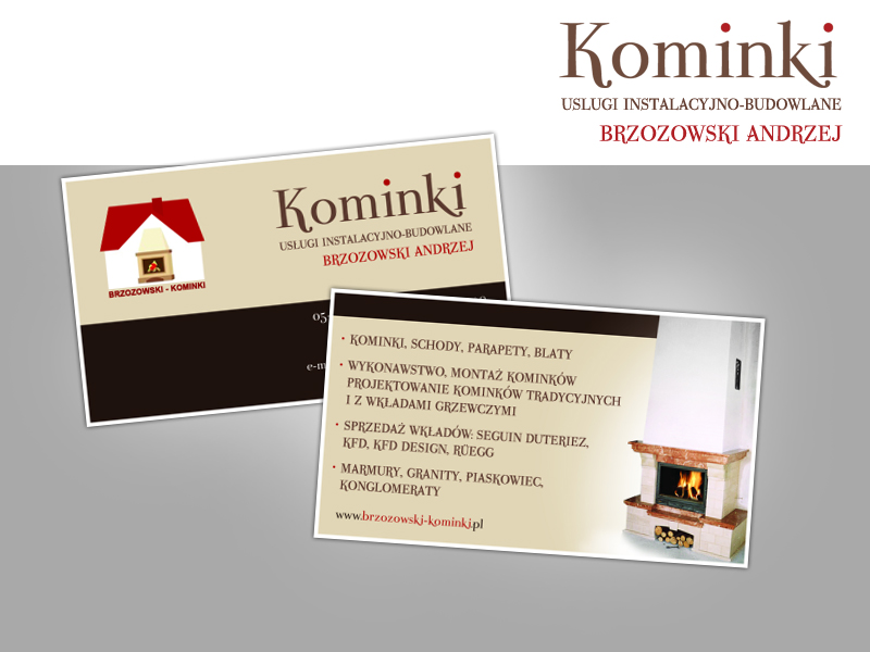 Kominki - business card