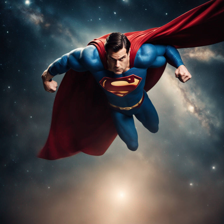 Spaceman Muscle Superman flying in space. Massively muscled by ed7809 on DeviantArt
