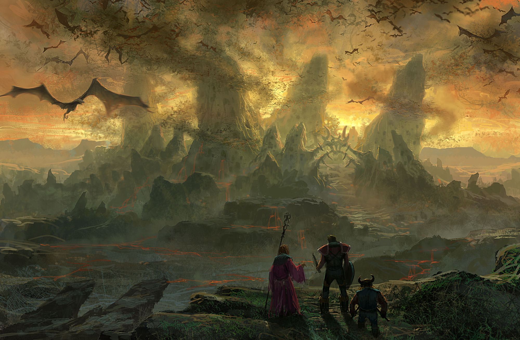 Dragon Setting Dragon Lair-big version by MCfrog on DeviantArt
