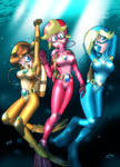 Three Aqua Princesses