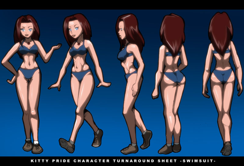 Kitty Pryde Character Turnaround Sheet Swimsuit By Severflame On kitty-pryde-character-turnaround-sheet-swimsuit-by-severflame-on