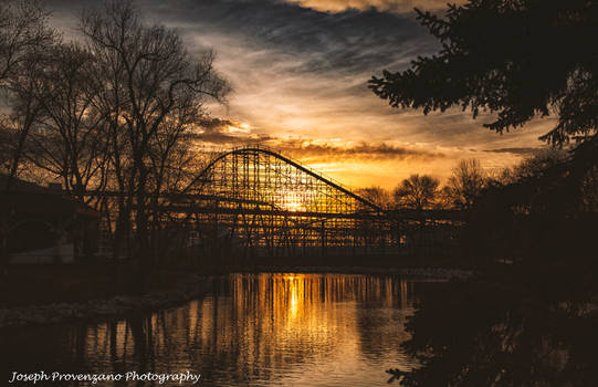 Sunset at Adventureland Park, Des Moines, Iowa