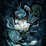 Beauty Frozen in Eternity | Premium Hi-Res Download | Exhibition Piece Wite and Blue Roses