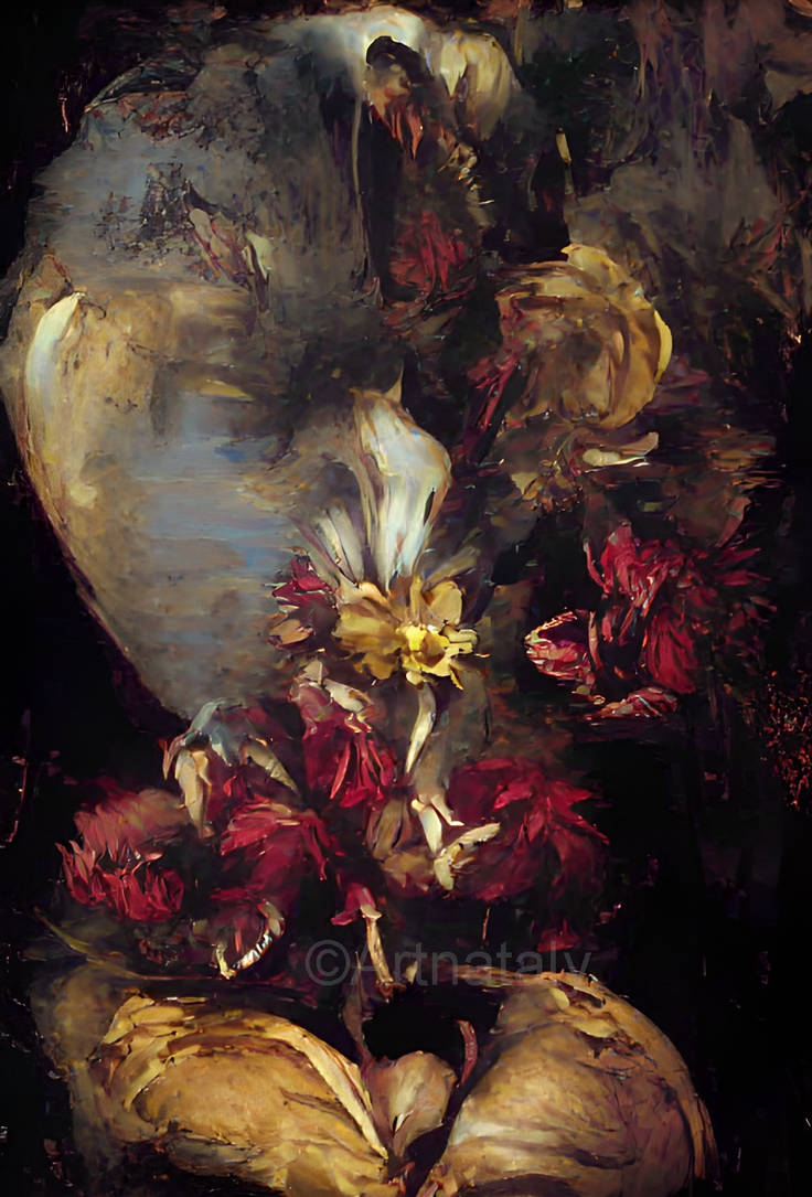 Dark Sad Moody Heart with Flowers Canvas Wall Art {Forgotten Heart} –  Sckribbles