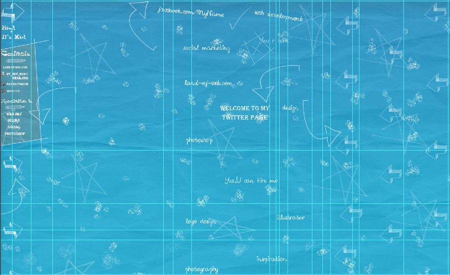 PSD: Custom Twitter Background by NatalyBirch on DeviantArt