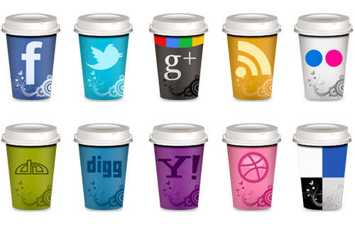FREE Social Icons - Takeout Coffee Cup