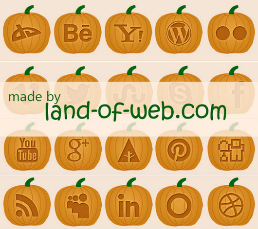 FREE Pumpkin Social Icons