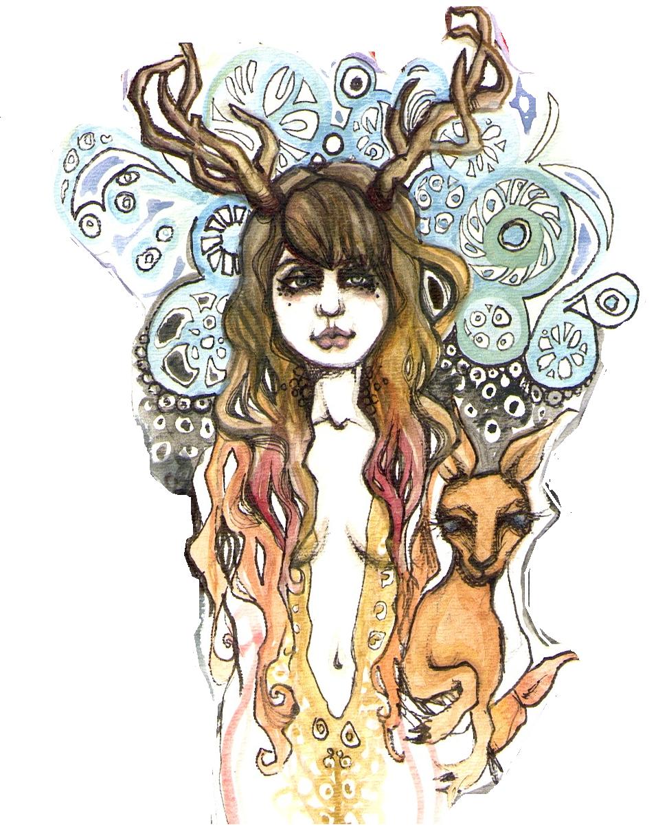 girl with antlers original