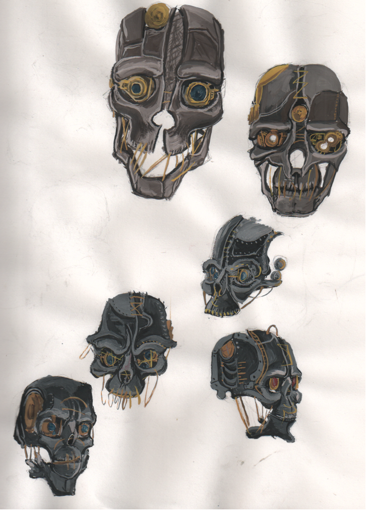 Dishonored helmet concepts.