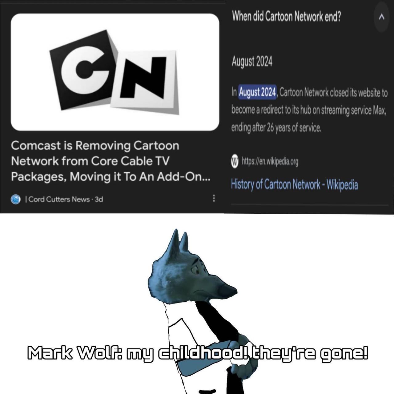 Collapsed Network Cartoon My Reaction To Cartoon Network Shut Down by BoltFan05 on DeviantArt