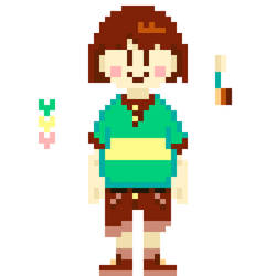 Chara Pixel Art Coloured