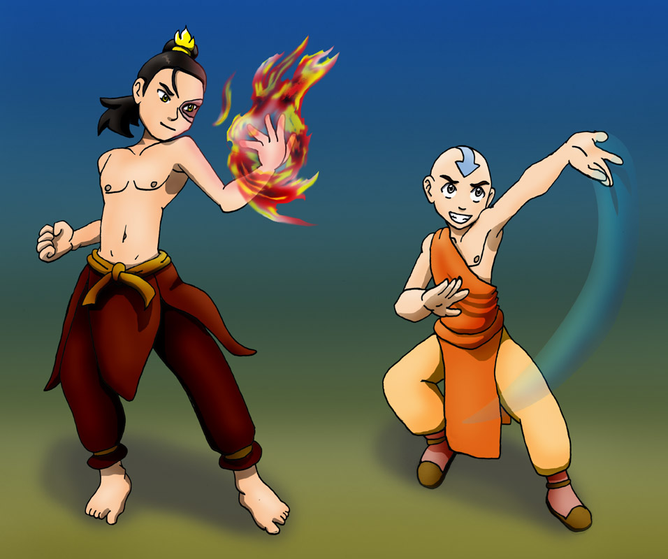 Zuko and Aang, Wakfu pose