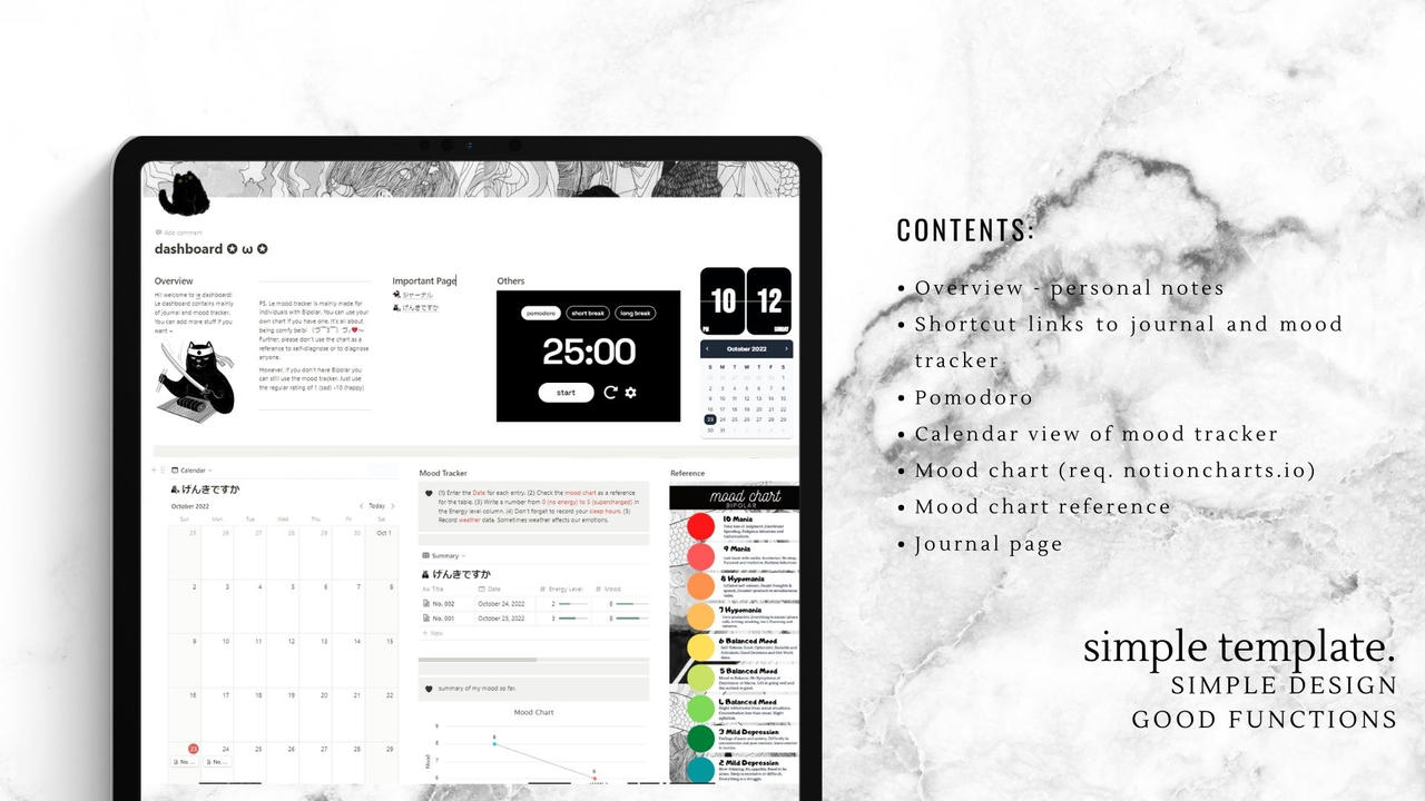 Notion Template Mood Tracker by hennessysales on DeviantArt Notion Template Mood Tracker by hennessysales on DeviantArt