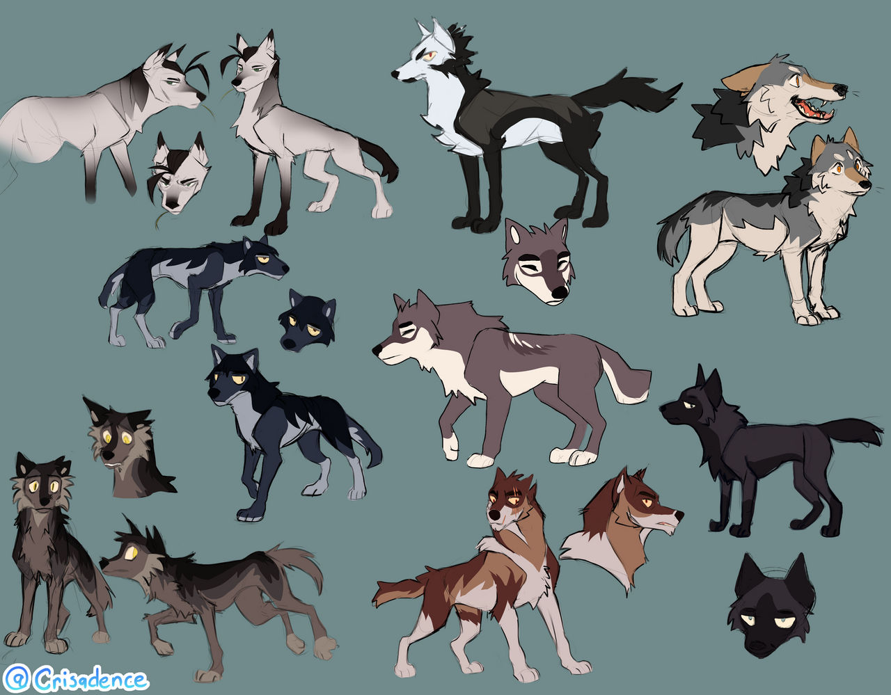 Some wolf concepts by Crisadence on DeviantArt