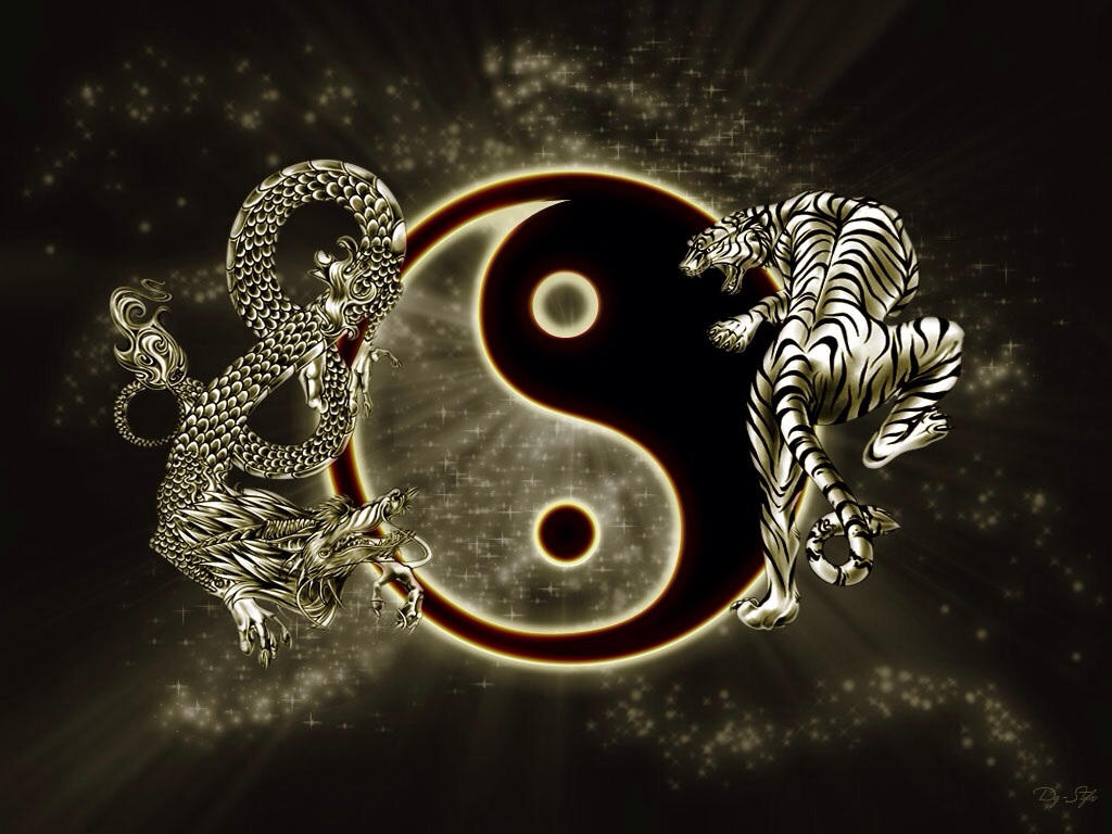 Дракон знака зодиака лев. Инь Янь фен шуй. Инь Янь тигр и дракон. Китайский дракон и тигр Инь Янь.